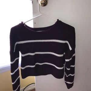 Striped maroon sweater